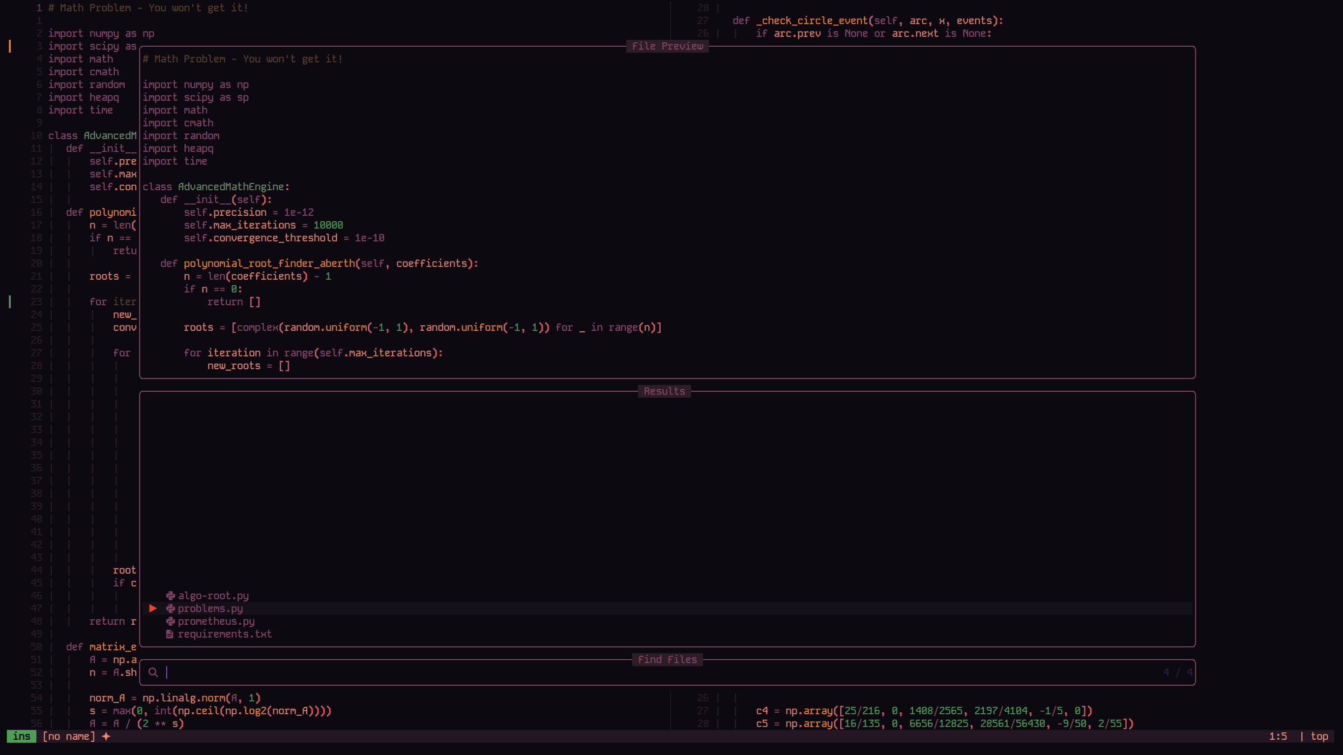 Pine Variant in Neovim (ft. Telescope)